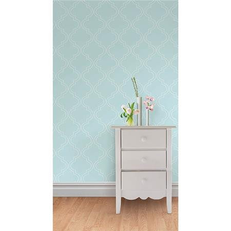 Blue Quatrefoil Peel And Stick Wallpaper By Wallpops – Wallpops UK